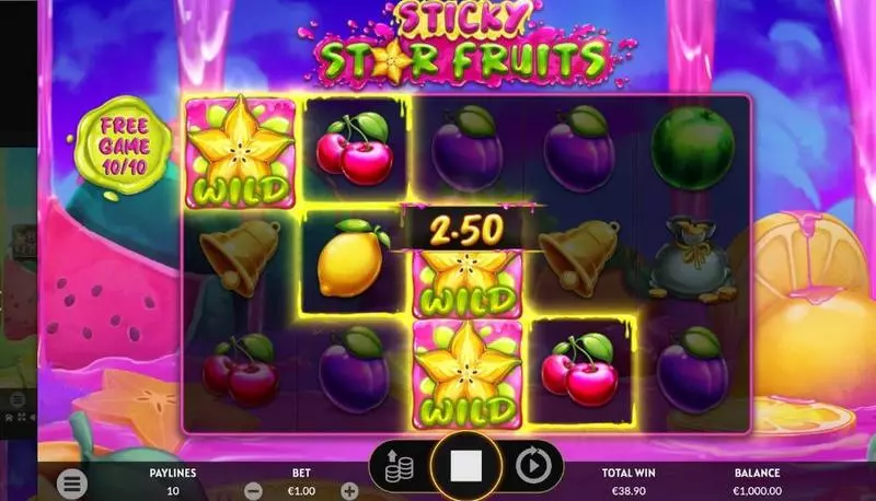  Sticky Star Fruits Apparat Gaming Slot Main Screen Reels