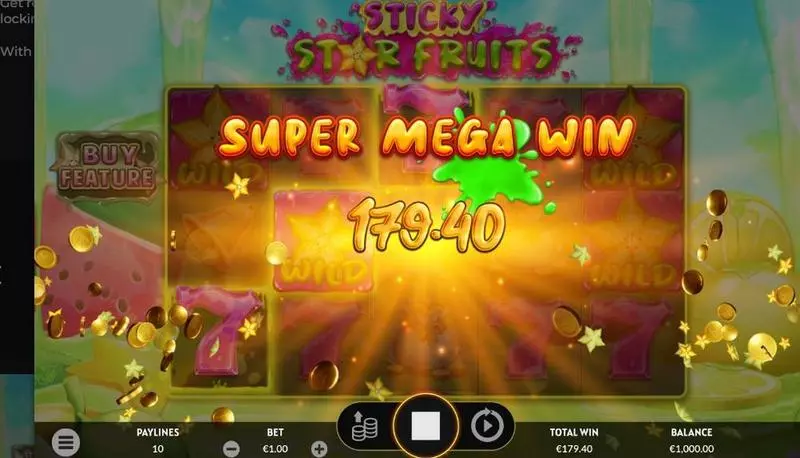  Sticky Star Fruits Apparat Gaming Slot Winning Screenshot
