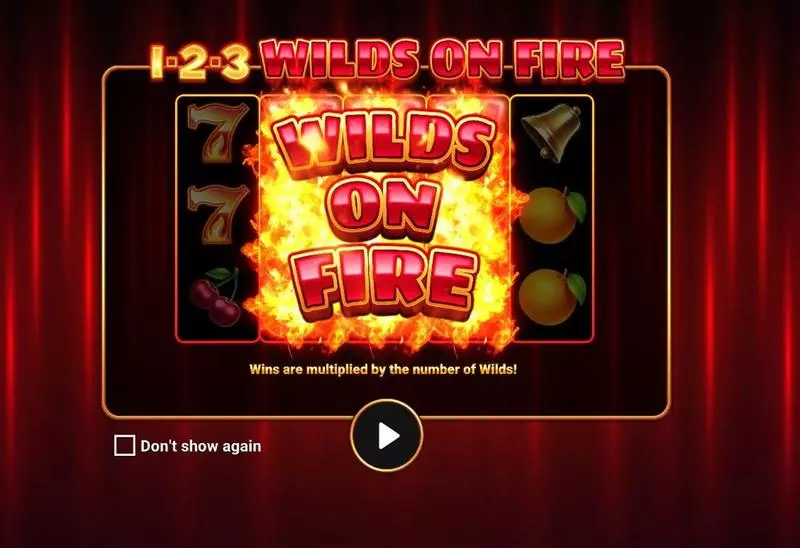 1-2-3 Wilds on Fire Apparat Gaming Slot Introduction Screen