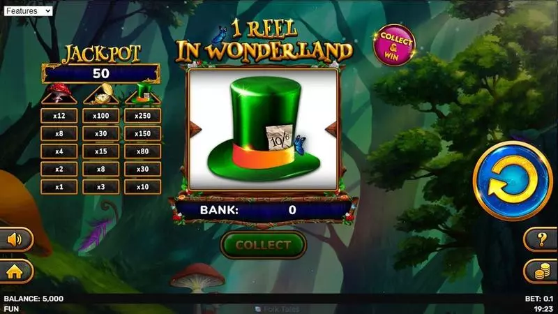 1 Reel In Wonderland Spinomenal Slot Main Screen Reels
