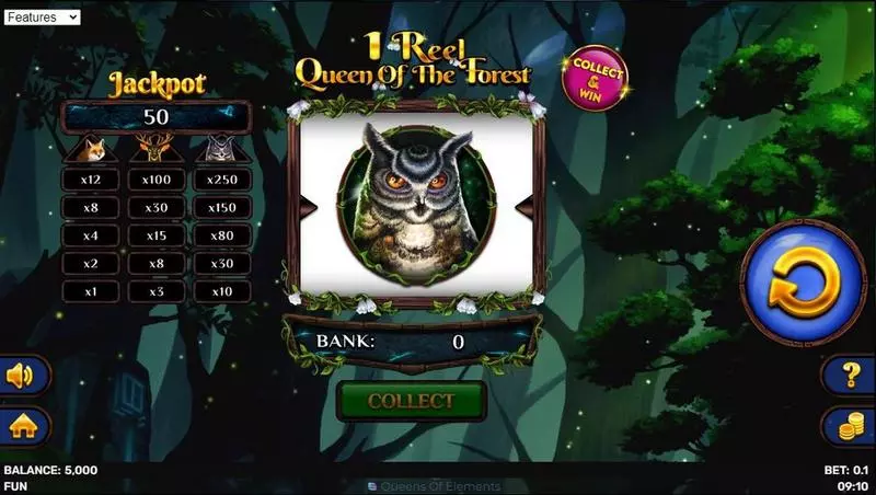 1 Reel Queen Of The Forest Spinomenal Slot Main Screen Reels