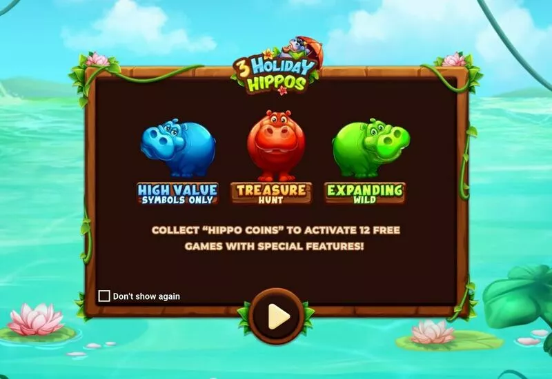 3 Holiday Hippos Apparat Gaming Slot Info and Rules