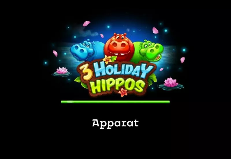 3 Holiday Hippos Apparat Gaming Slot Introduction Screen