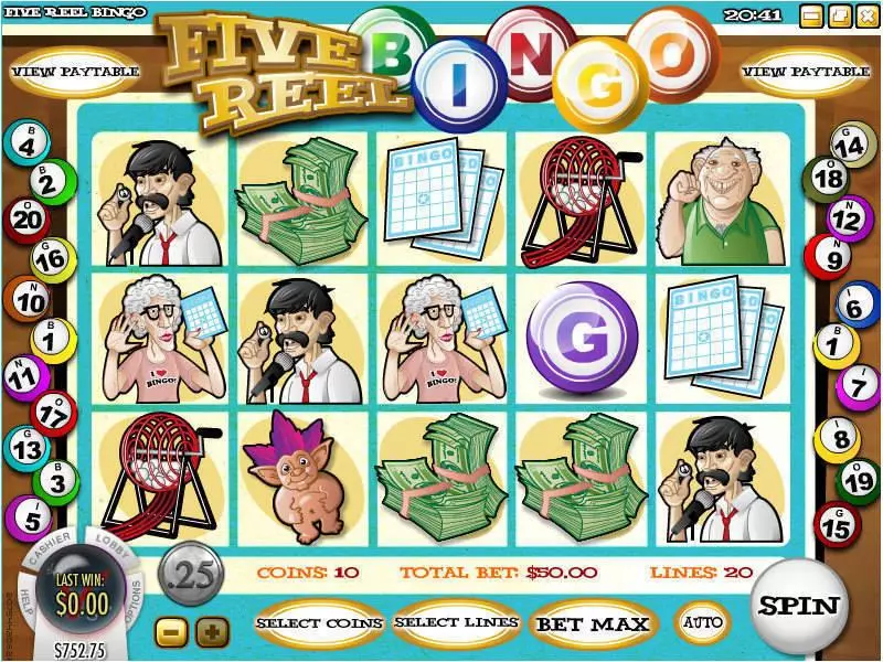 5 Reel Bingo Rival Slot Main Screen Reels