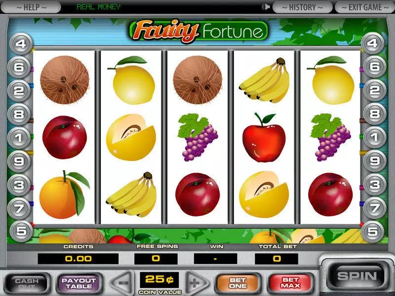 5-Reel Fruity Fortune DGS Slot Main Screen Reels