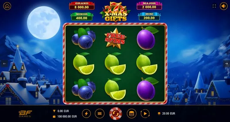 777 X-Mas Gifts  Slot Main Screen Reels