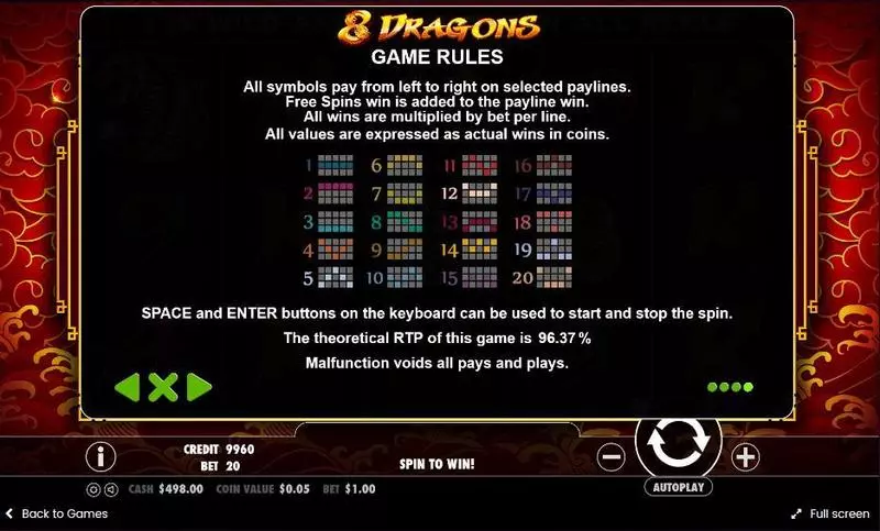 8 Dragons Pragmatic Play Slot Info and Rules