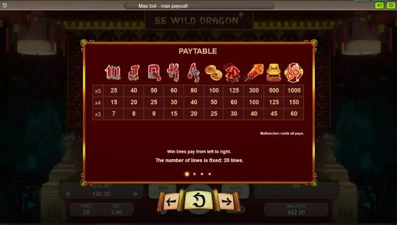88 Wild Dragons Booongo Slot Info and Rules