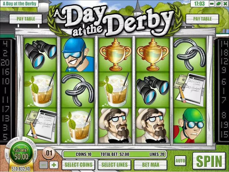 A Day at the Derby Rival Slot Main Screen Reels
