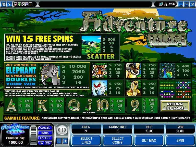 Adventure Palace Microgaming Slot Info and Rules