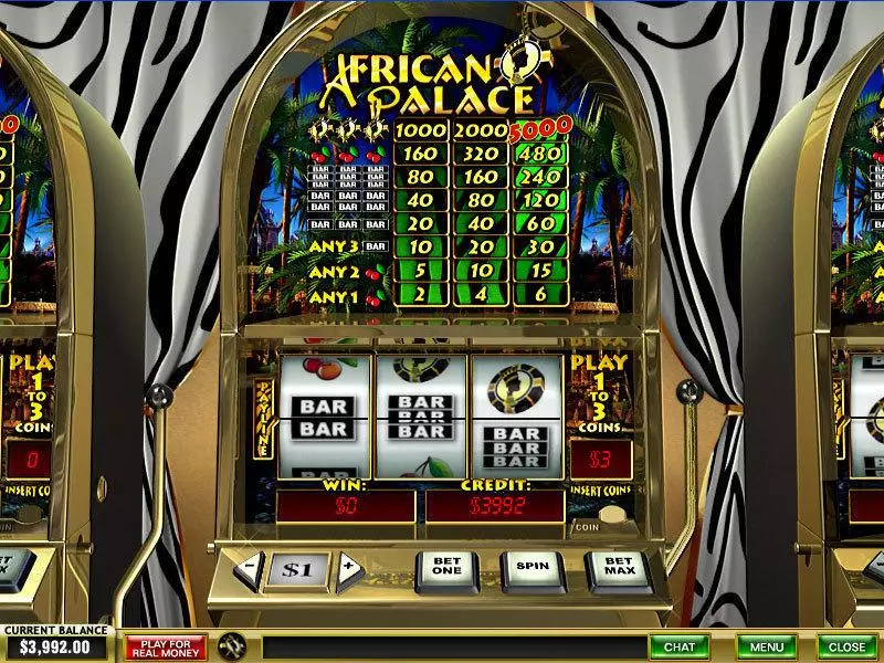 African Palace PlayTech Slot Main Screen Reels