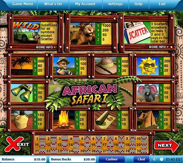 African Safari Leap Frog Slot Info and Rules