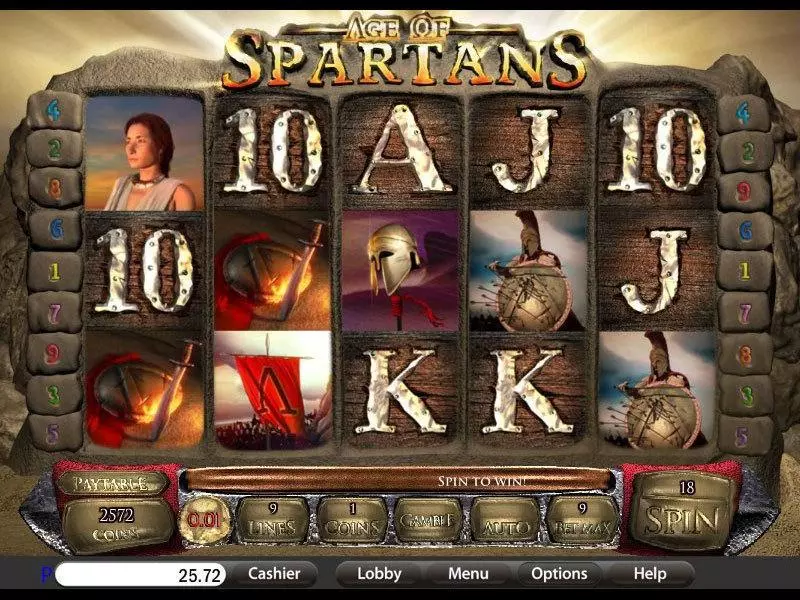 Age of Spartans Saucify Slot Main Screen Reels