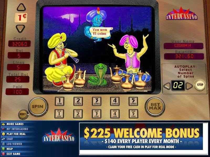 Aladdin's Lamp CryptoLogic Slot Bonus 1
