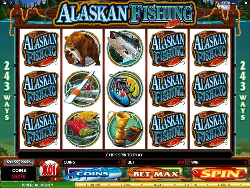 Alaskan Fishing Microgaming Slot Main Screen Reels