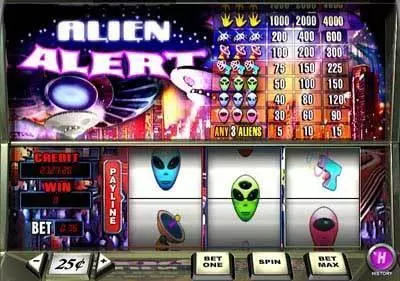 Alien Alert PlayTech Slot Main Screen Reels