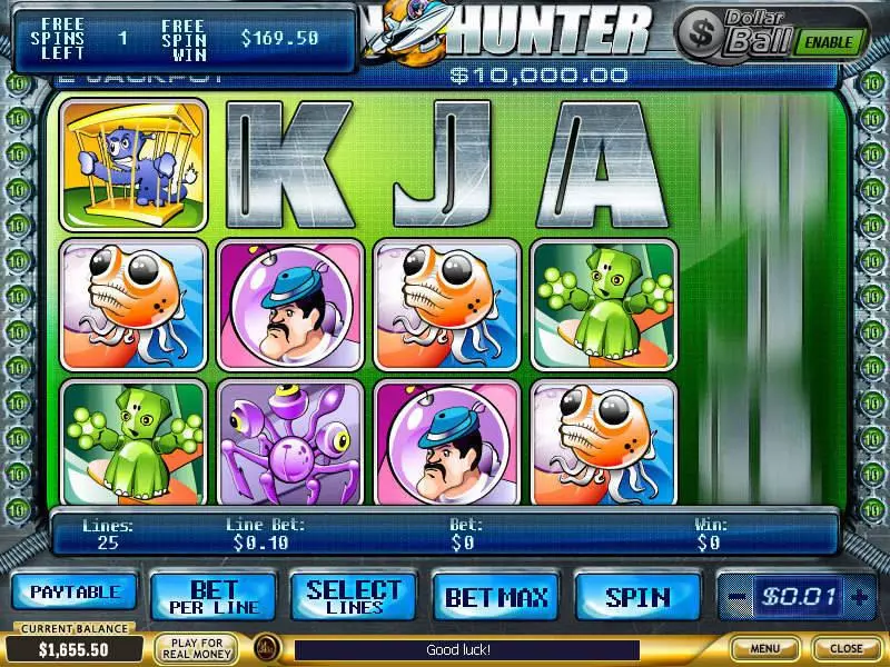 Alien Hunter PlayTech Slot Bonus 2