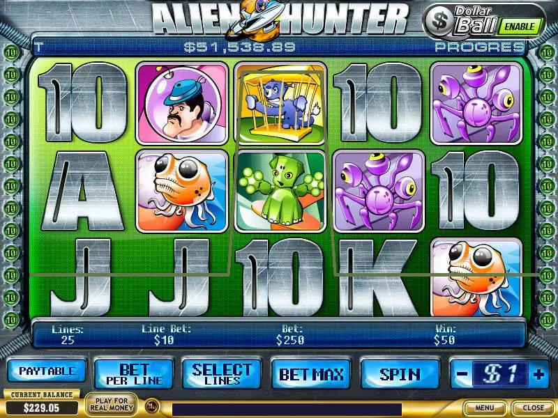 Alien Hunter PlayTech Slot Main Screen Reels