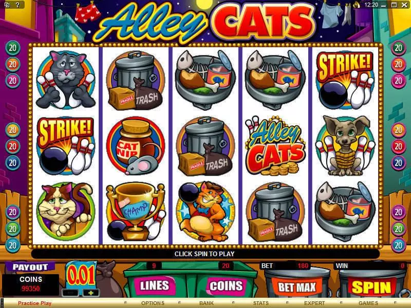 Alley Cats Microgaming Slot Main Screen Reels