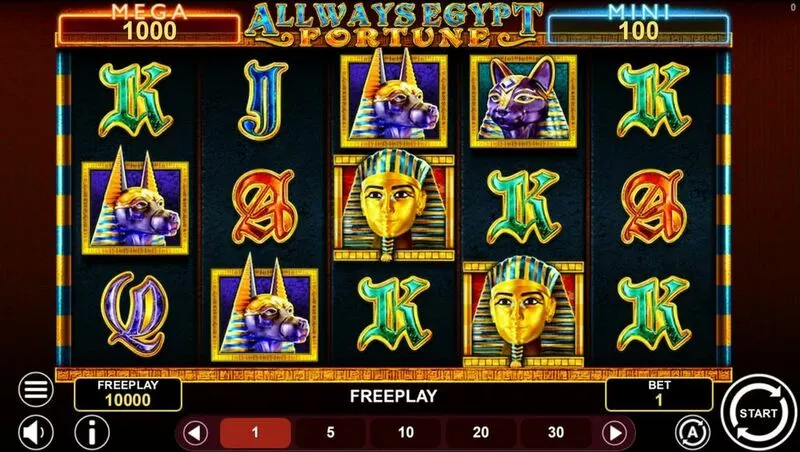 Allways Egypt Fortune 1Spin4Win Slot Main Screen Reels