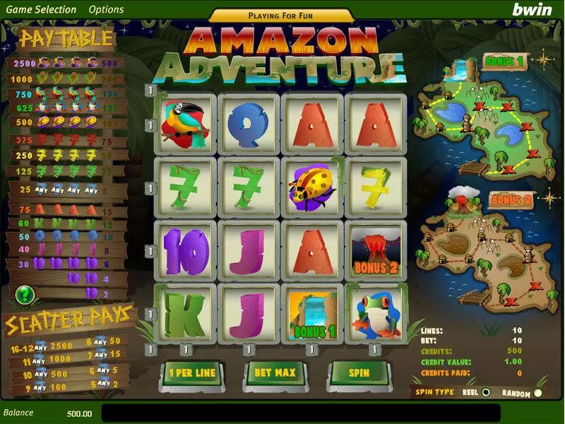 Amazon Adventure Amaya Slot Main Screen Reels