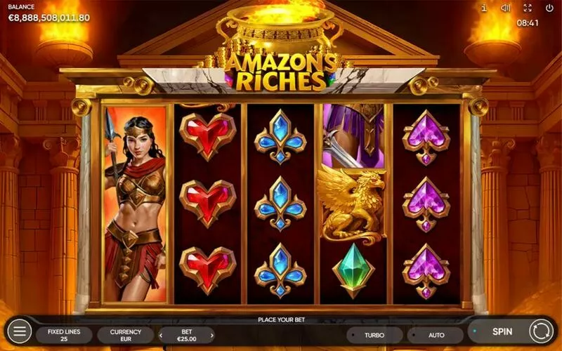 Amazons Riches Endorphina Slot Main Screen Reels