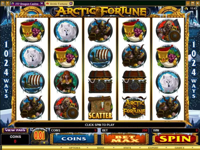 Arctic Fortune Microgaming Slot Main Screen Reels