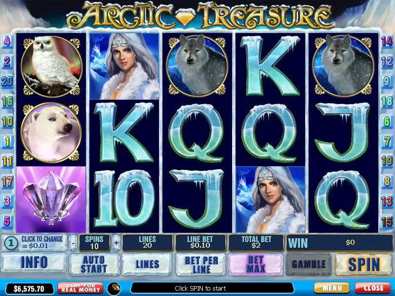 Arctic Treasure PlayTech Slot Main Screen Reels