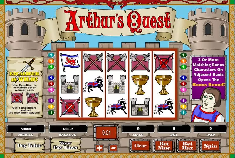 Arthur's Quest Amaya Slot Main Screen Reels