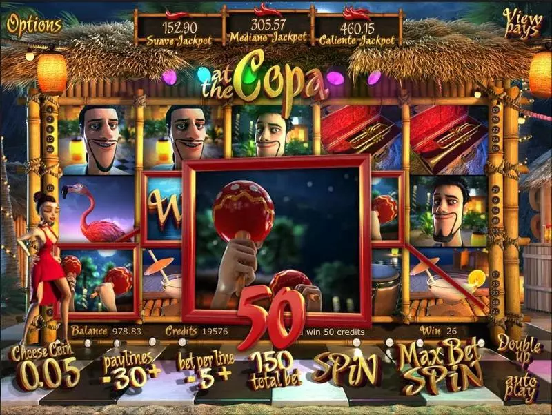 At the Copa BetSoft Slot Introduction Screen
