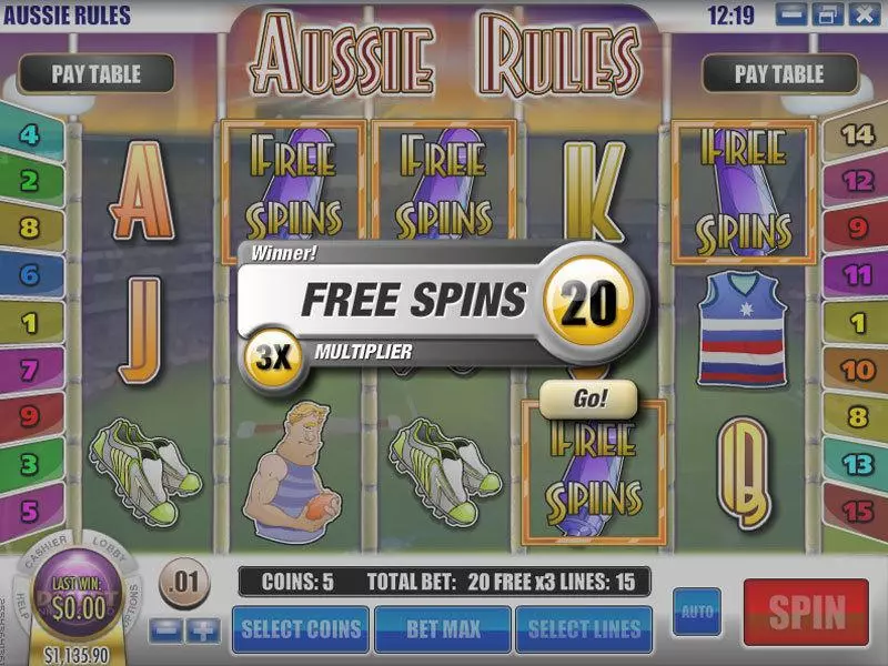 Aussie Rules Rival Slot Bonus 1