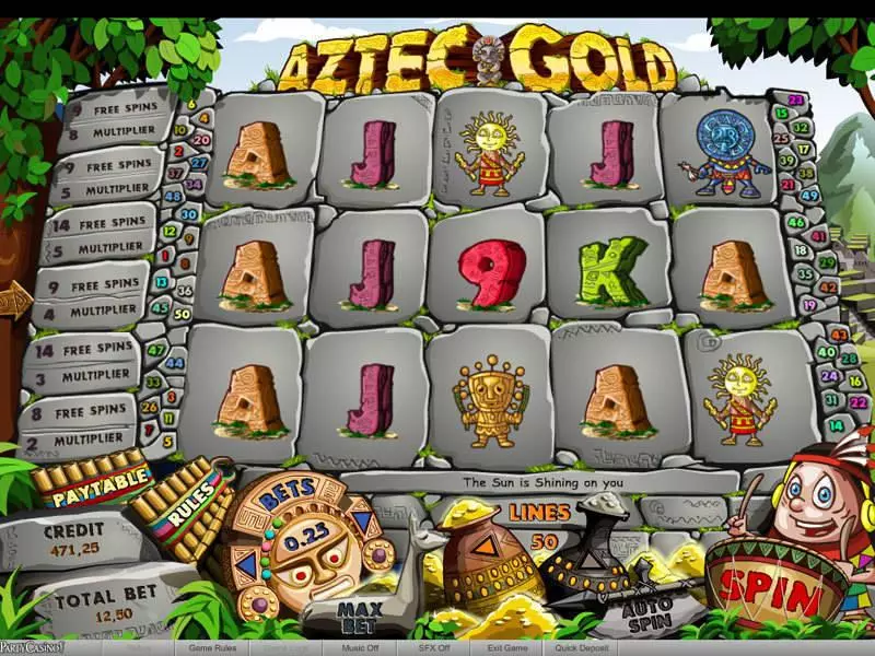 Aztec Gold bwin.party Slot Main Screen Reels