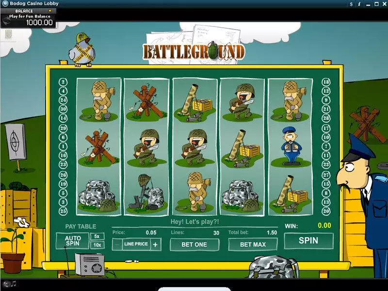 Battleground RTG Slot Main Screen Reels