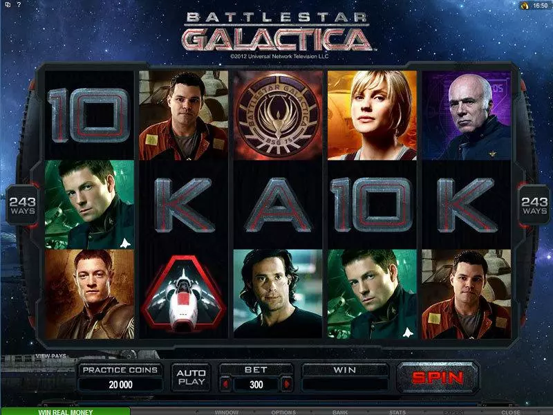 Battlestar Galactica Microgaming Slot Main Screen Reels