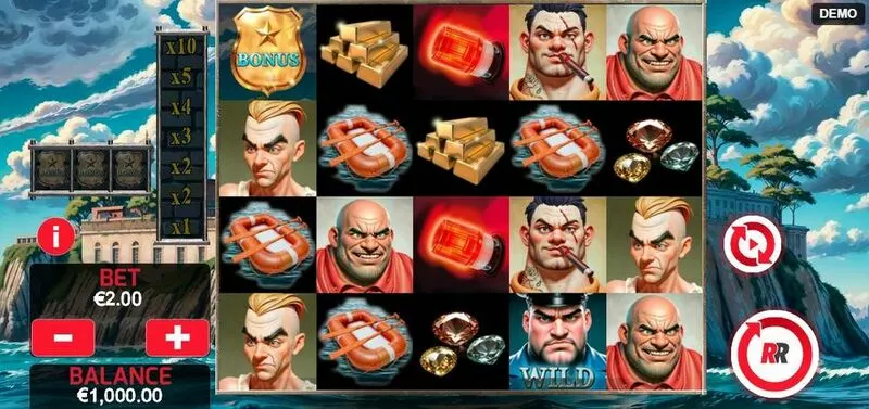 Beating Alcatraz Red Rake Gaming Slot Main Screen Reels