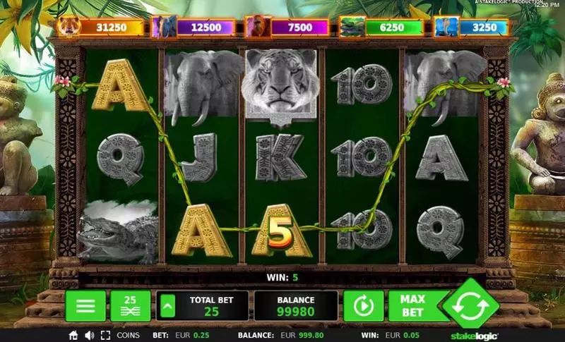 Big 5 Jungle Jackpot StakeLogic Slot Main Screen Reels