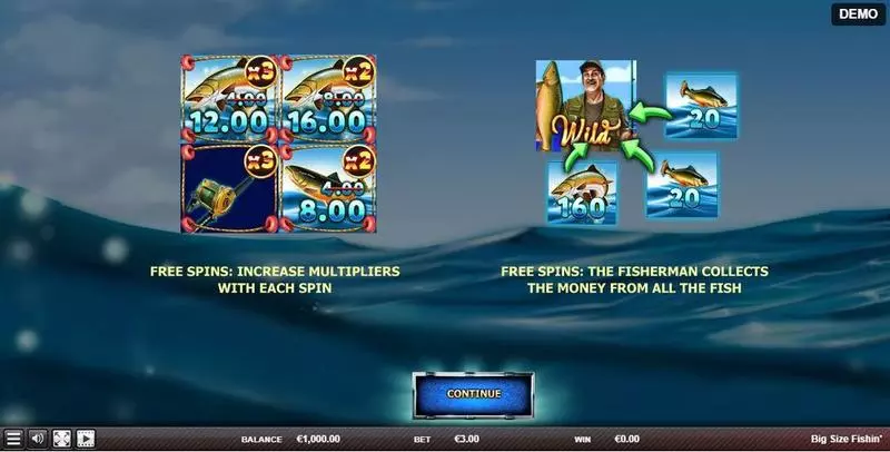 Big Size Fishin' Red Rake Gaming Slot Info and Rules