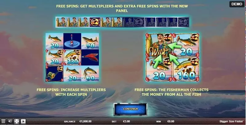 Bigger Size Fishing Red Rake Gaming Slot Introduction Screen