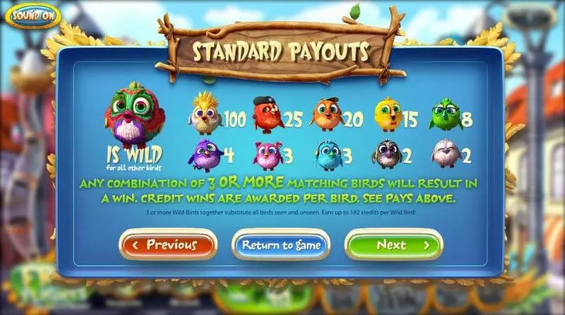 Birds BetSoft Slot Info and Rules