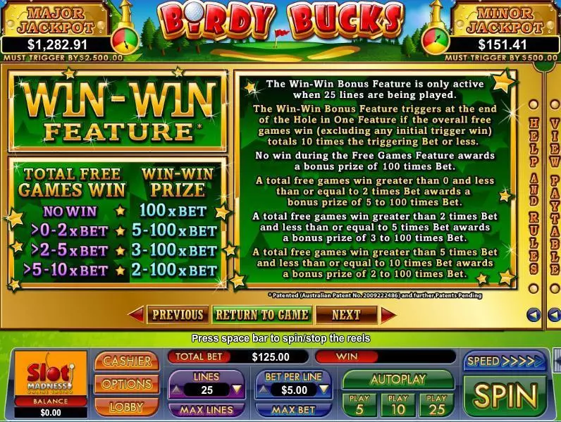 Birdy Bucks NuWorks Slot Info and Rules