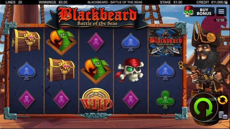 Blackbeard Battle Of The Seas  Bulletproof Games Slot Main Screen Reels