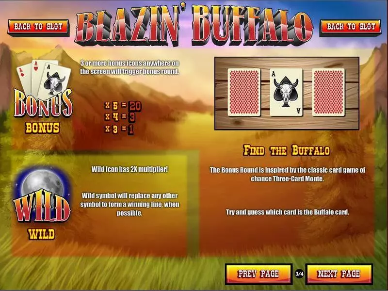 Blazin' Buffalo Rival Slot Info and Rules