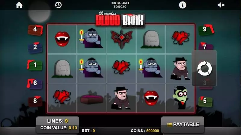 Blood Bank 1x2 Gaming Slot Main Screen Reels