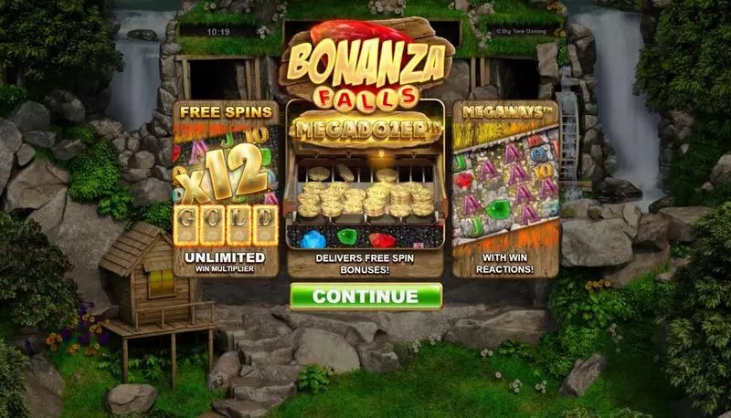Bonanza Falls Big Time Gaming Slot Introduction Screen