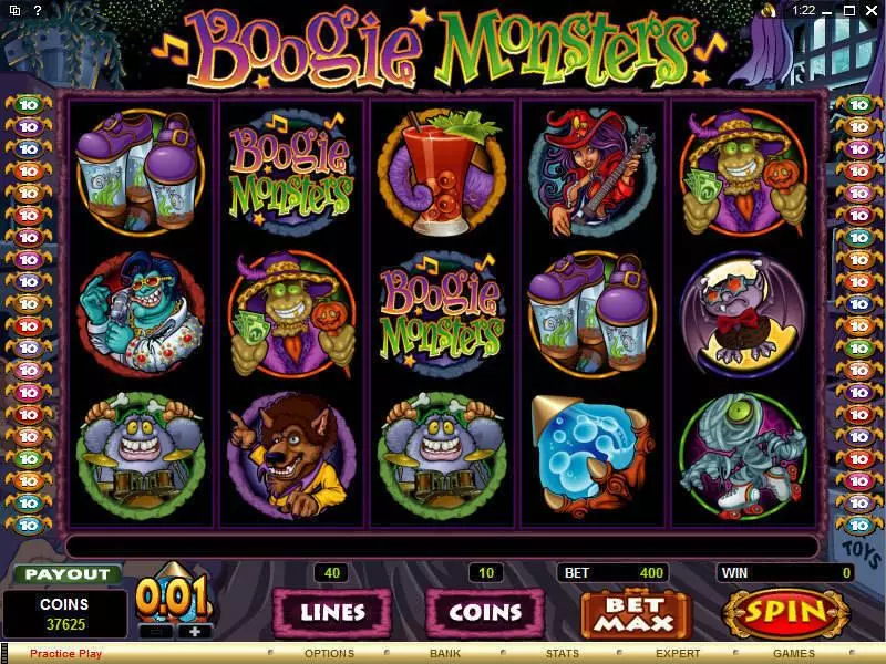 Boogie Monsters Microgaming Slot Main Screen Reels