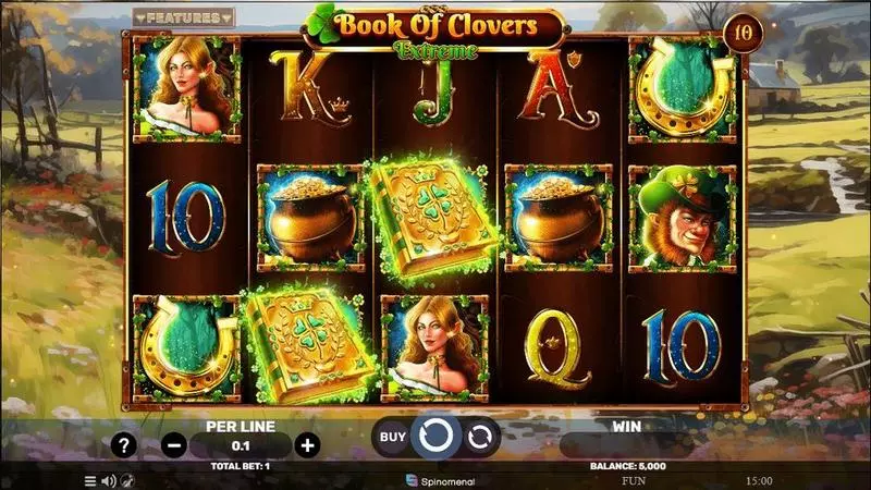 Book Of Clovers – Extreme Spinomenal Slot Main Screen Reels