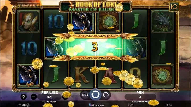 Book Of Loki – Master Of Illusions Spinomenal Slot Winning Screenshot