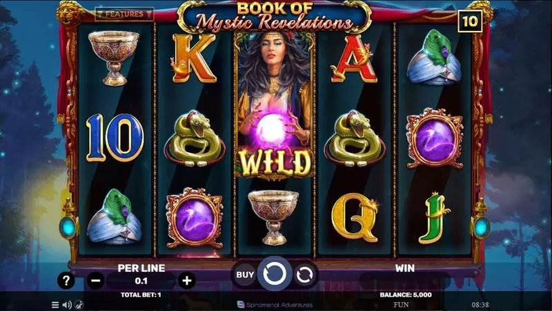 Book Of Mystic Revelations Spinomenal Slot Main Screen Reels