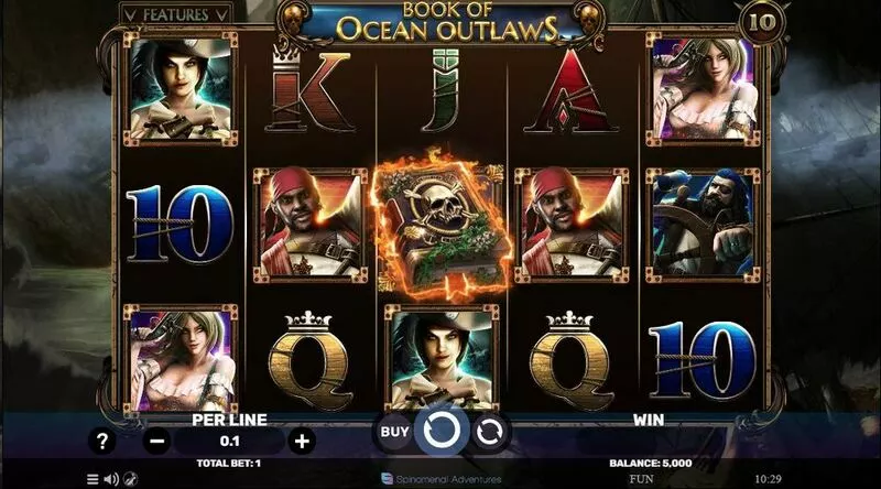 Book Of Ocean Outlaws Spinomenal Slot Main Screen Reels