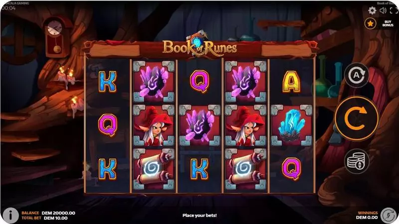 Book of Runes Mancala Gaming Slot Main Screen Reels